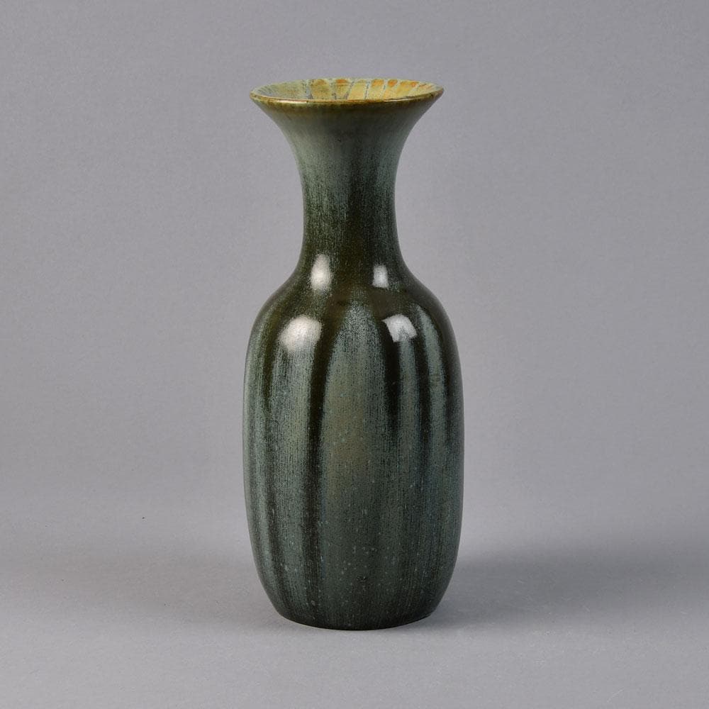Patrick Nordstrom and Carl Halier for Royal Copenhagen, vase with pale blue glaze G9012 - Freeforms