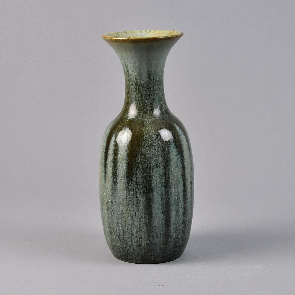 Patrick Nordstrom and Carl Halier for Royal Copenhagen, vase with pale blue glaze G9012 - Freeforms