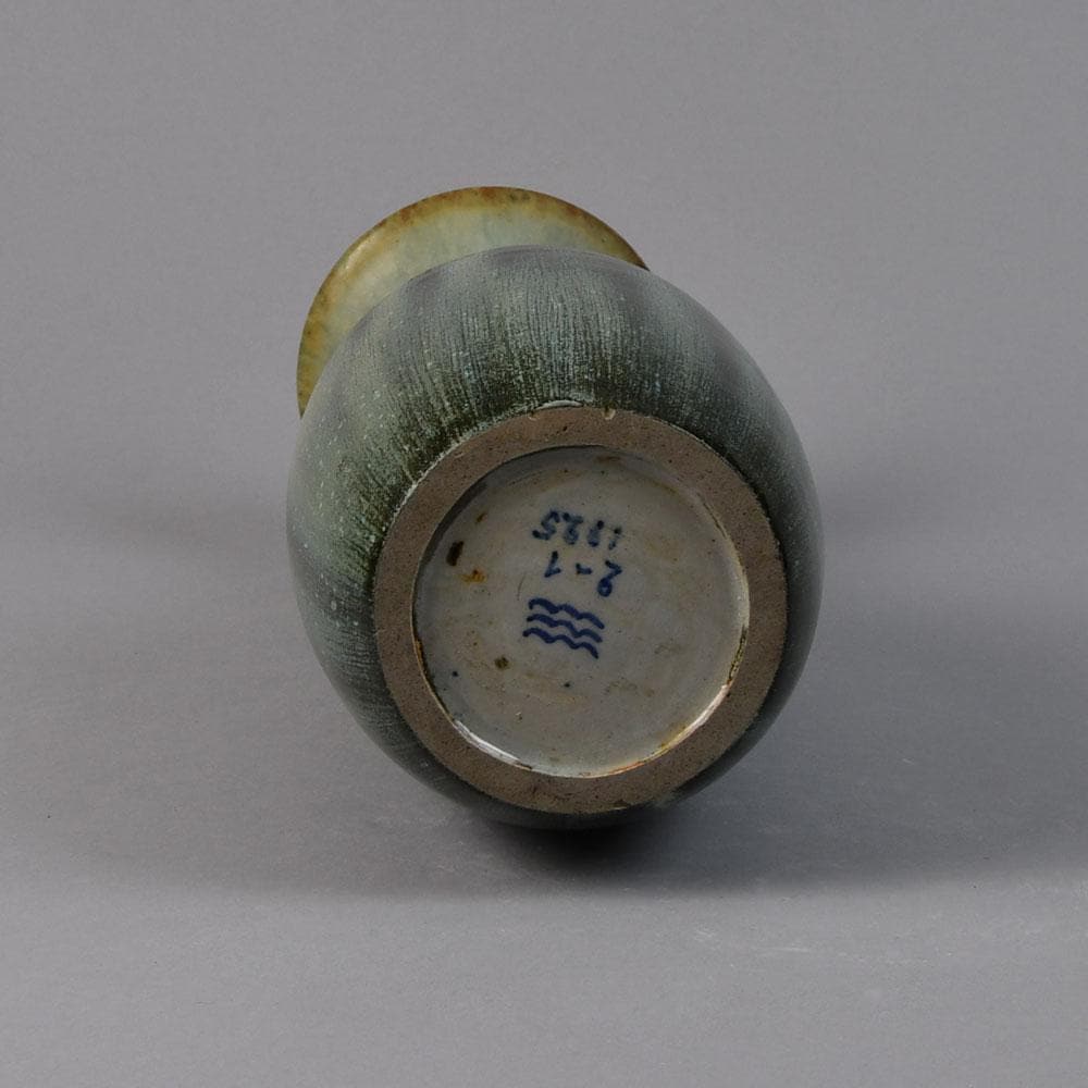 Patrick Nordstrom and Carl Halier for Royal Copenhagen, vase with pale blue glaze G9012 - Freeforms