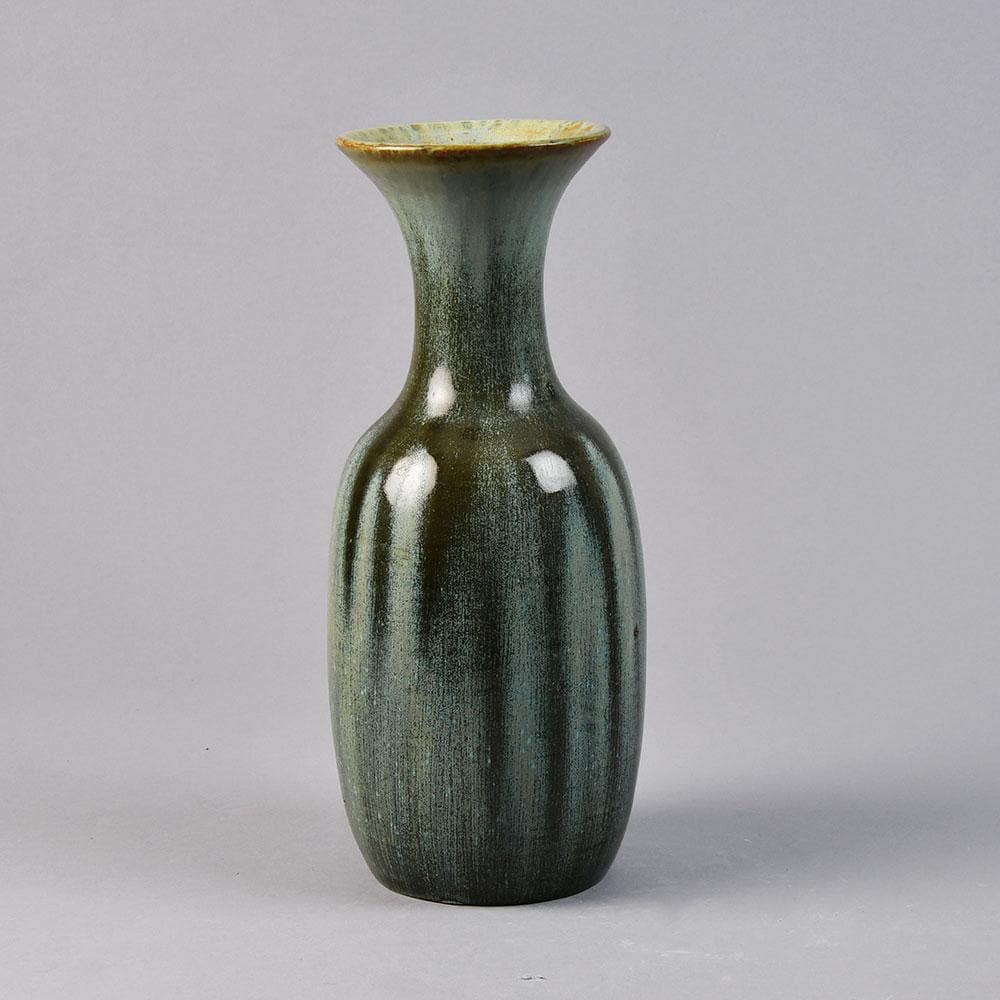 Patrick Nordstrom and Carl Halier for Royal Copenhagen, vase with pale blue glaze G9012 - Freeforms