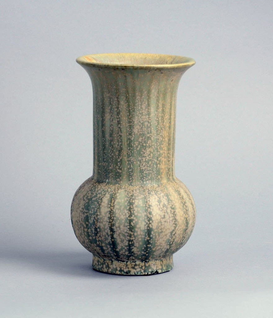 Patrick Nordstrom and Carl Halier for Royal Copenhagen, vase with pale blue glaze N2666 - Freeforms