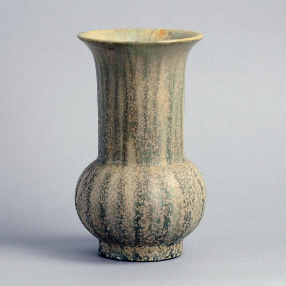 Patrick Nordstrom and Carl Halier for Royal Copenhagen, vase with pale blue glaze N2666 - Freeforms