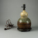 Patrick Nordstrom for Royal Copenhagen, Denmark, stoneware double gourd lamp with bronze base G9275 - Freeforms