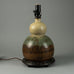 Patrick Nordstrom for Royal Copenhagen, Denmark, stoneware double gourd lamp with bronze base G9275 - Freeforms