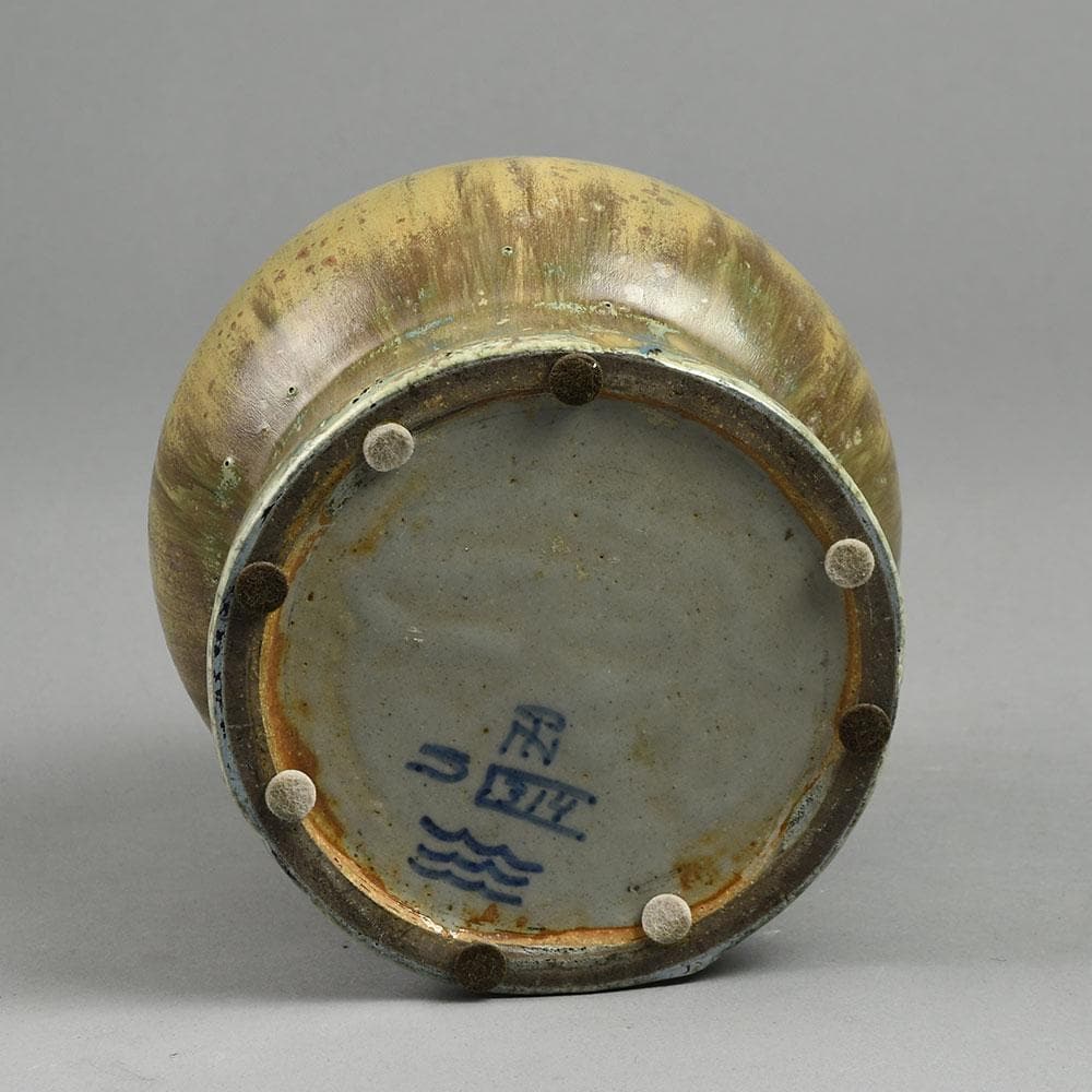 Patrick Nordstrom for Royal Copenhagen, unique stoneware bottle vase N3289 - Freeforms