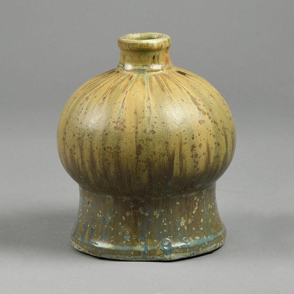 Patrick Nordstrom for Royal Copenhagen, unique stoneware bottle vase N3289 - Freeforms