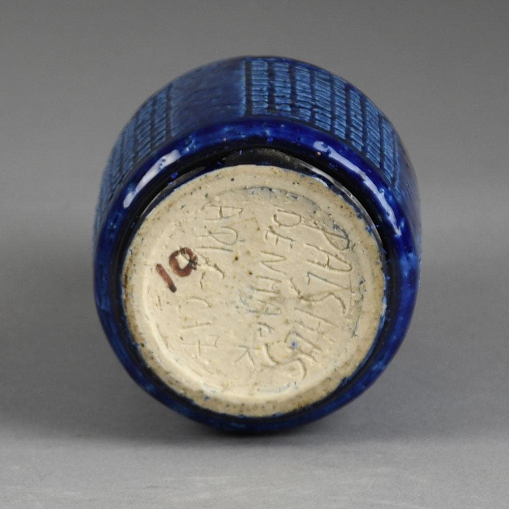 Per and Annelise Linnemann Schmidt for Palshus vase with blue glaze E7354 - Freeforms