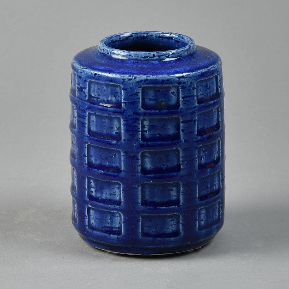 Per and Annelise Linnemann Schmidt for Palshus vase with blue glaze G9047 - Freeforms