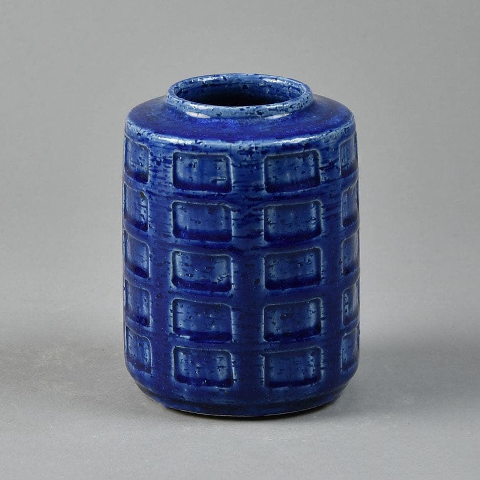 Per and Annelise Linnemann Schmidt for Palshus vase with blue glaze G9047 - Freeforms
