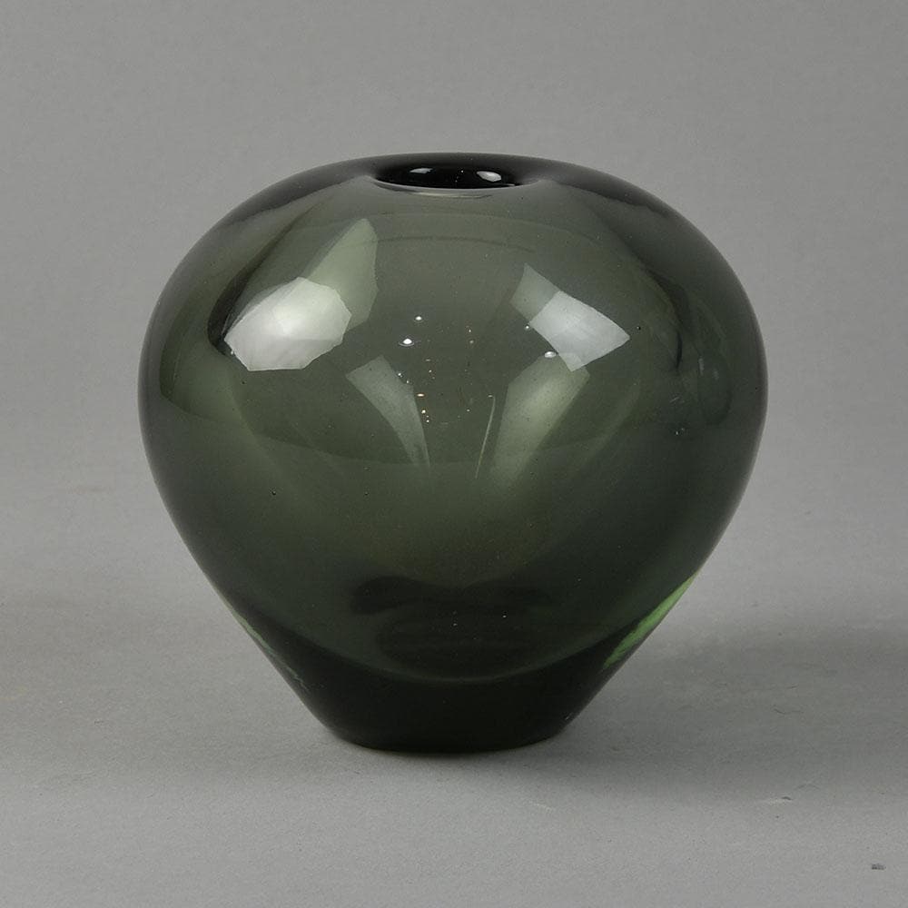 Per Lutken for Holmegaard, Denmark, gray round vase N5829 - Freeforms