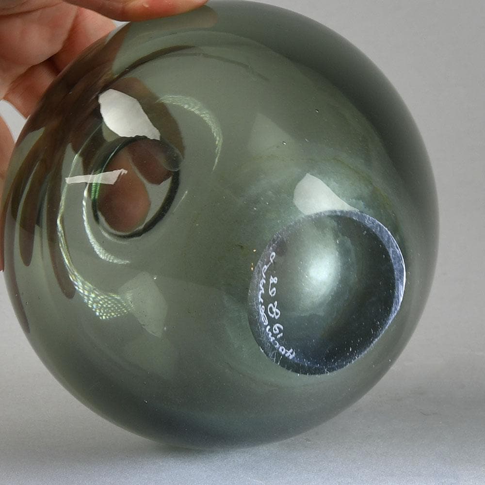Per Lutken for Holmegaard, Denmark, gray round vase N5829 - Freeforms