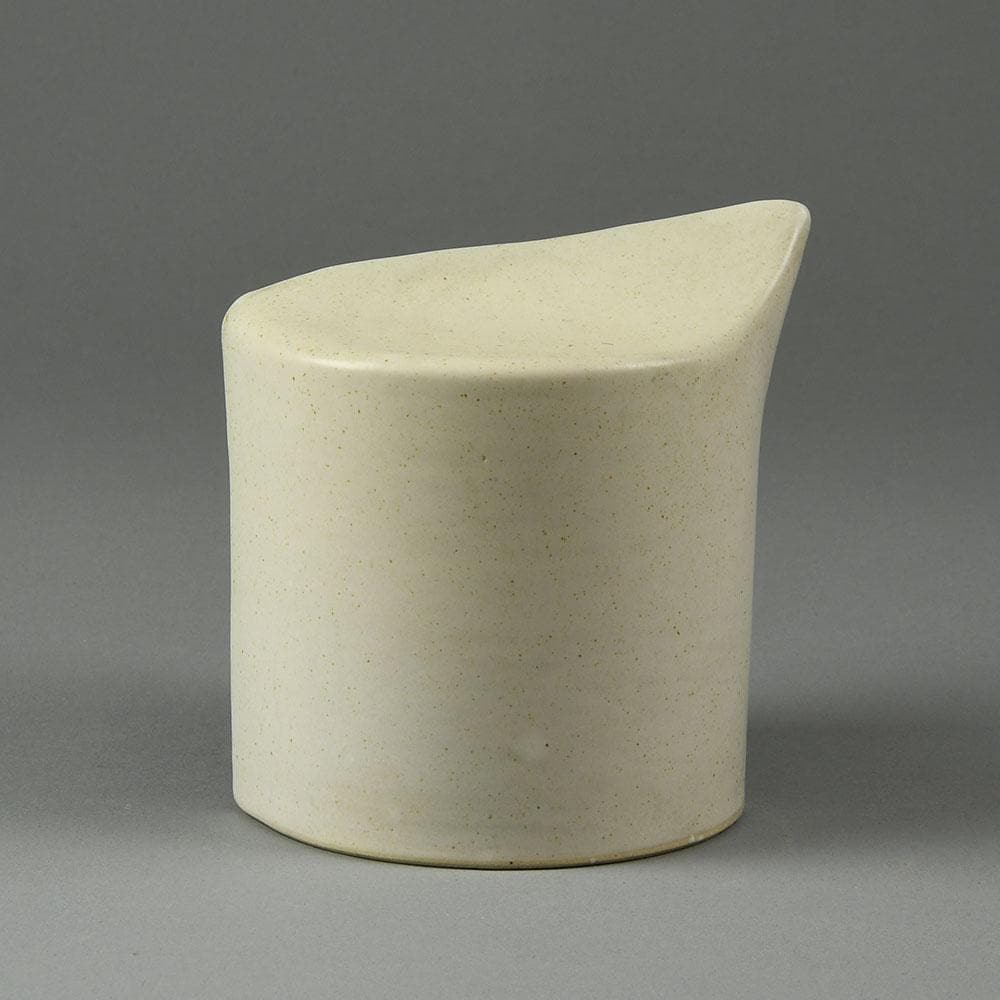 Peter Asshoff, Germany, two part stoneware sculpture with black and white glaze F8145 -F8146 - Freeforms