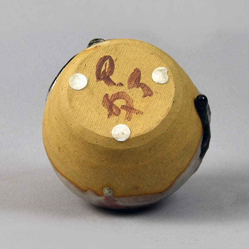 Peter Roters unique stoneware vase with dripping crater glaze G9138 - Freeforms