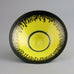 Peter Wills bowl with yellow and dripping metallic glaze D6030 - Freeforms