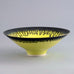 Peter Wills bowl with yellow and dripping metallic glaze D6030 - Freeforms