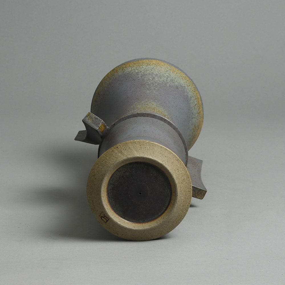 Phil Mumford, Wales, unique stoneware vase with lavender gray glaze E7344 - Freeforms