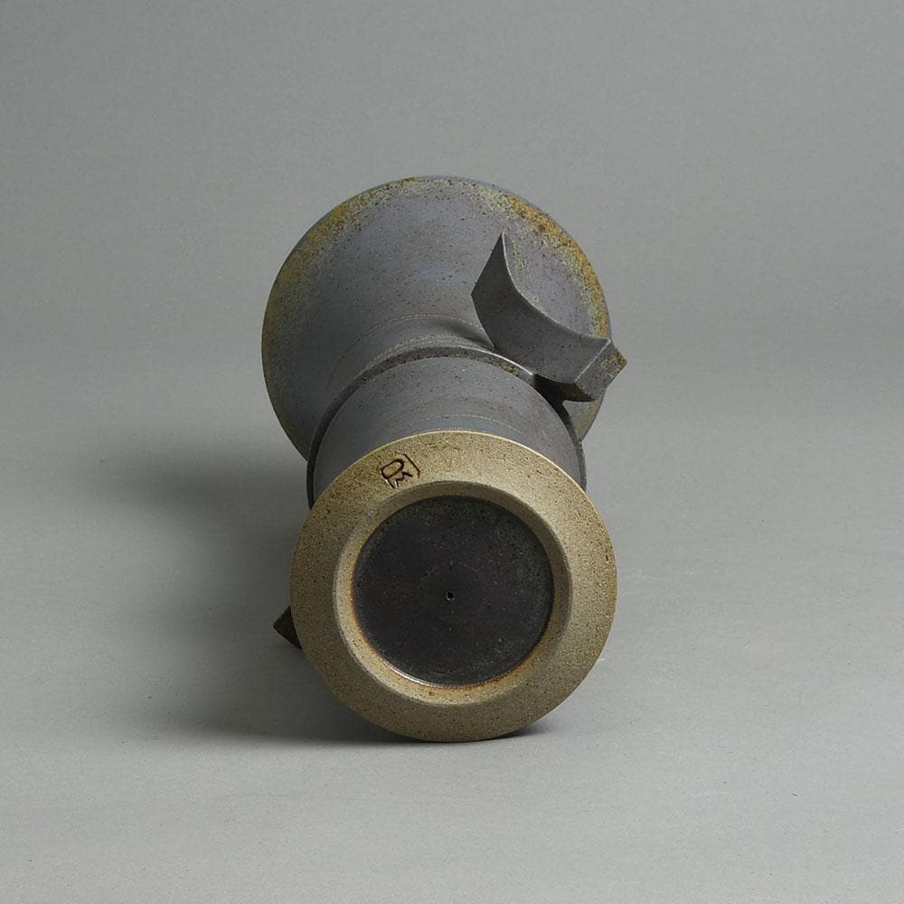 Phil Mumford, Wales, unique stoneware vase with lavender gray glaze E7344 - Freeforms