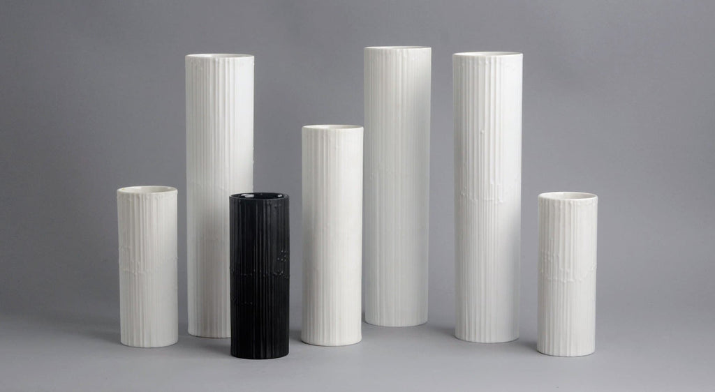 Porcelain cylindrical vase by Tapio Wirkkala for Rosenthal B3276 - Freeforms