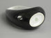 Porcelain sculptural vase with black and white glaze by Beate Kuhn B3699 - Freeforms