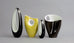 Porcelain sculptural vase with black and white glaze by Beate Kuhn B3699 - Freeforms