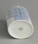 Porcelain vase with glossy white glaze with blue line decoration by Rosenthal B3668 - Freeforms