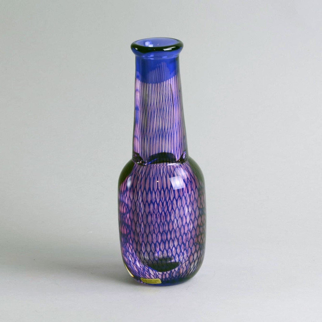 Purple glass "Kraka" vase by Sven Palmquist for Orrefors A2181 - Freeforms