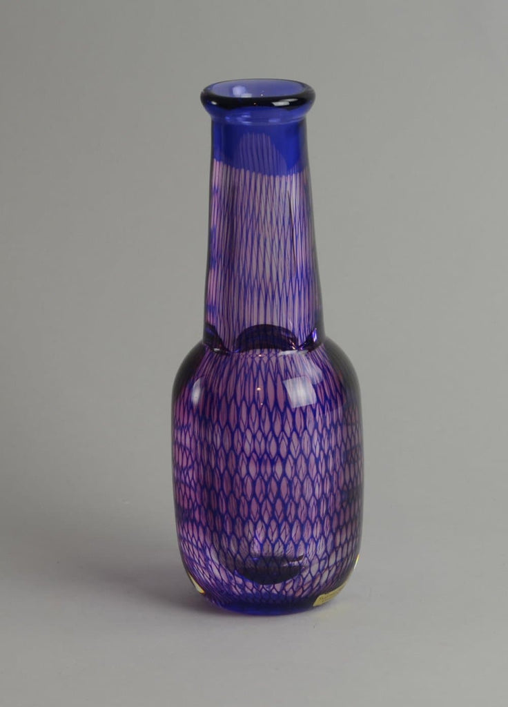 Purple glass "Kraka" vase by Sven Palmquist for Orrefors A2181 - Freeforms