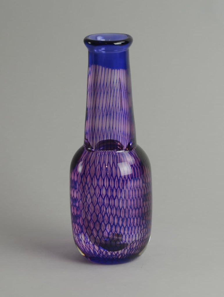 Purple glass "Kraka" vase by Sven Palmquist for Orrefors A2181 - Freeforms
