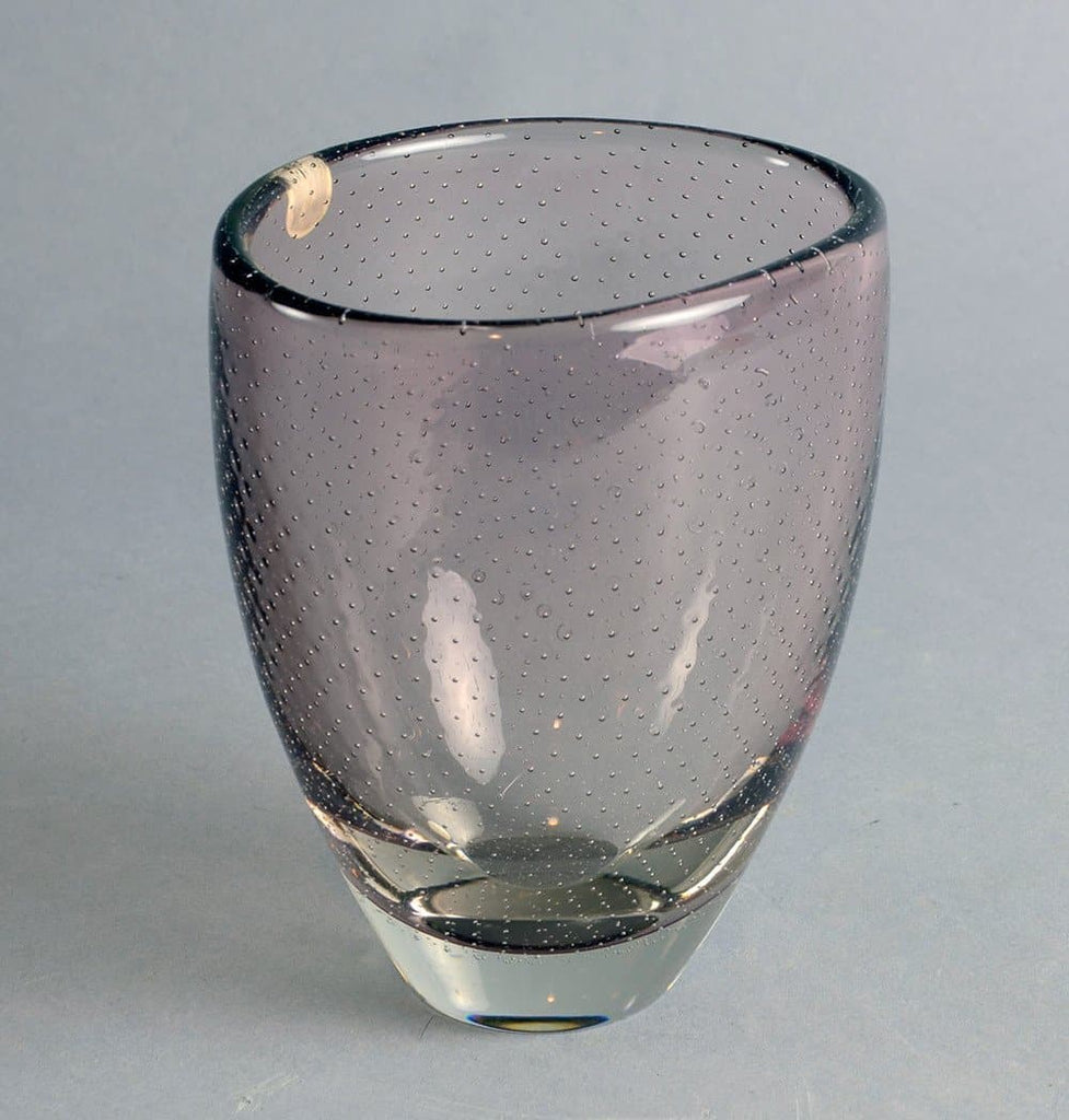 Purple glass vase by Gunnel Nyman for Nuutäjarvi-Nottsjö N1586 - Freeforms