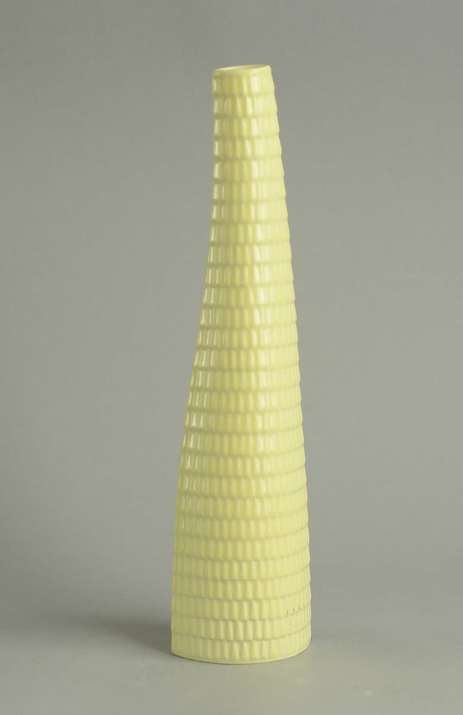 stig lindberg reptil tall vase gustavsberg yellow