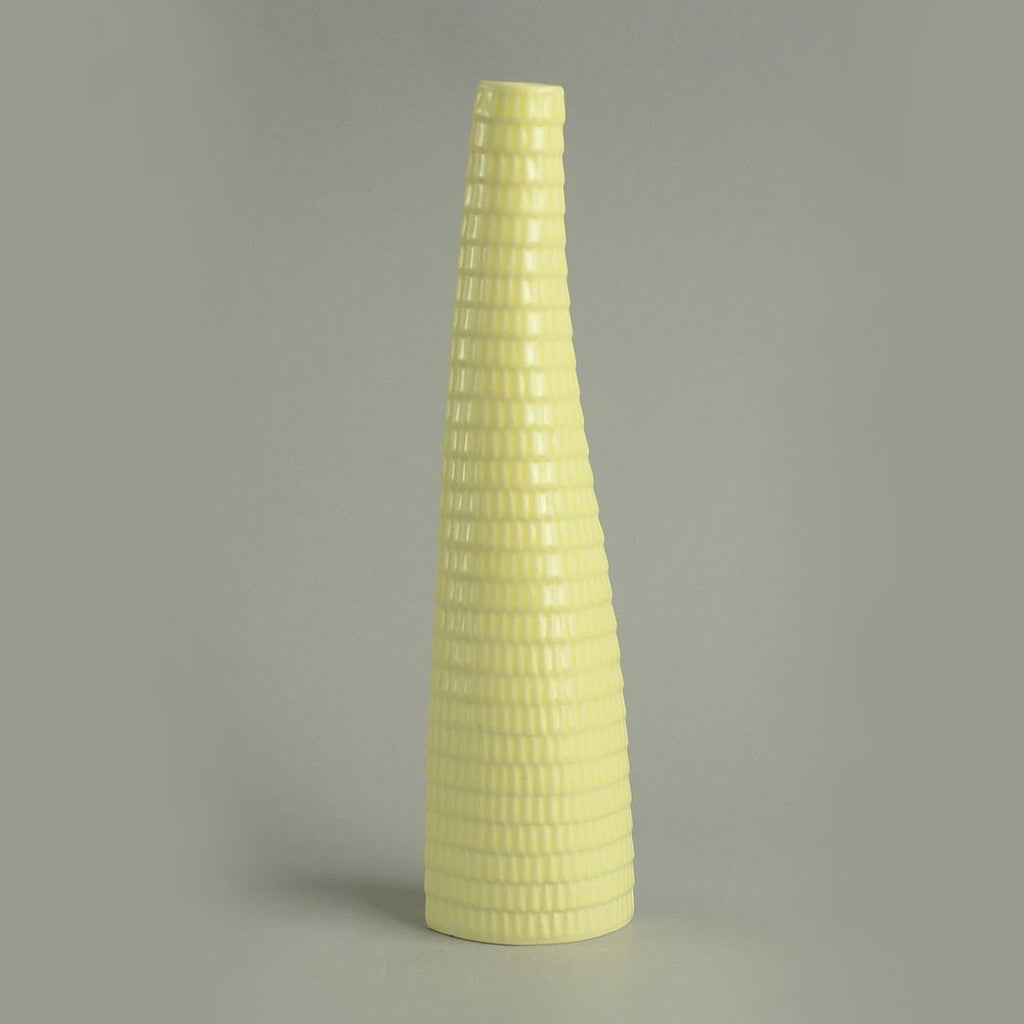 stig lindberg reptil tall vase gustavsberg yellow
