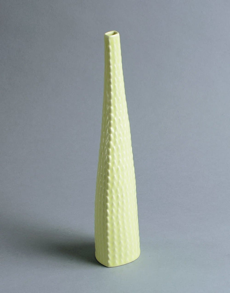 stig lindberg reptil short vase gustavsberg yellow