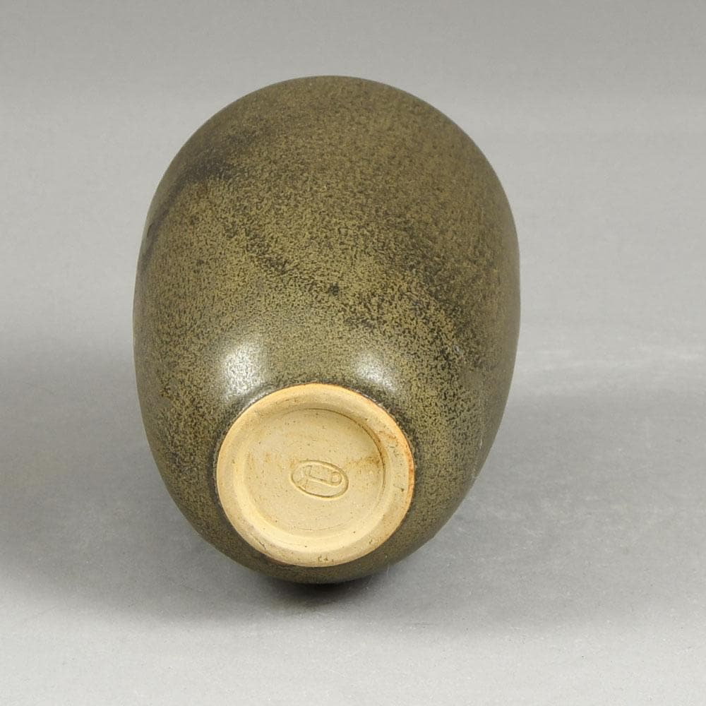 Richard Bampi, Germany, unique stoneware vase with brown haresfur glaze E7283 - Freeforms