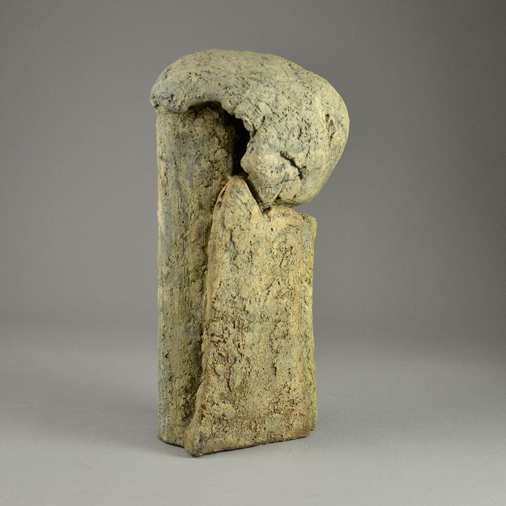 Robert Sturm, Germany, "Kopf" unique stoneware sculpture F8008 - Freeforms