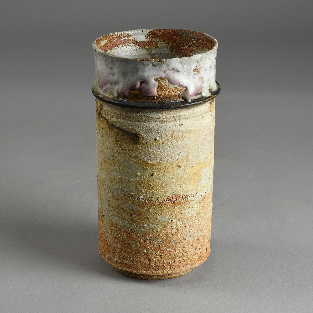 Robin Welch, UK, unique stoneware vase, partially glazed E7340 - Freeforms