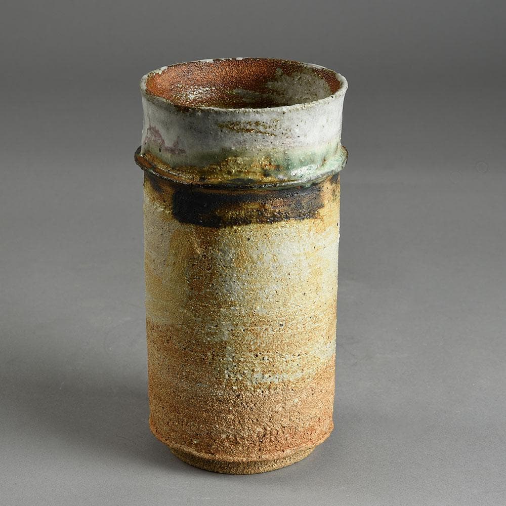Robin Welch, UK, unique stoneware vase, partially glazed E7340 - Freeforms