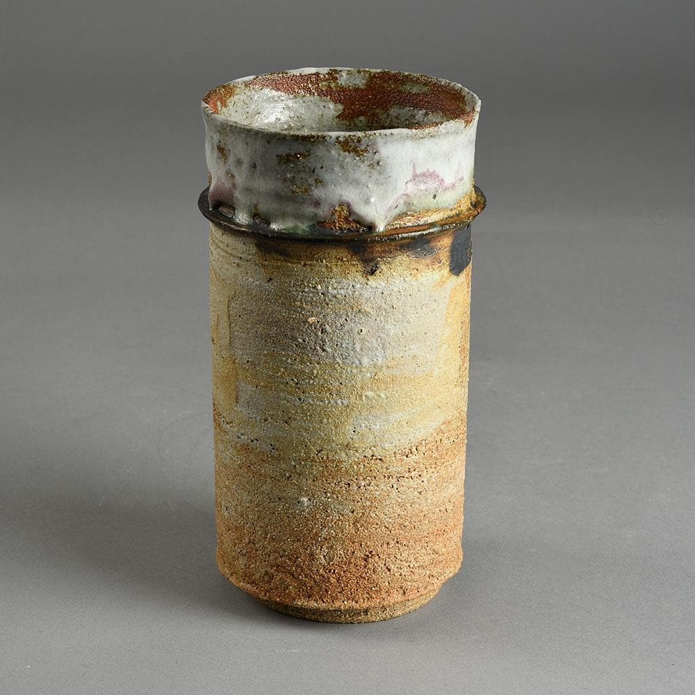 Robin Welch, UK, unique stoneware vase, partially glazed E7340 - Freeforms