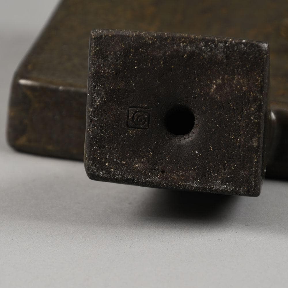 Rolf Overberg , Germany, stoneware bird figure with brown glaze F8145 - Freeforms