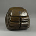 Rolf Overberg , Germany, stoneware owl figure with brown glaze E7428 - Freeforms