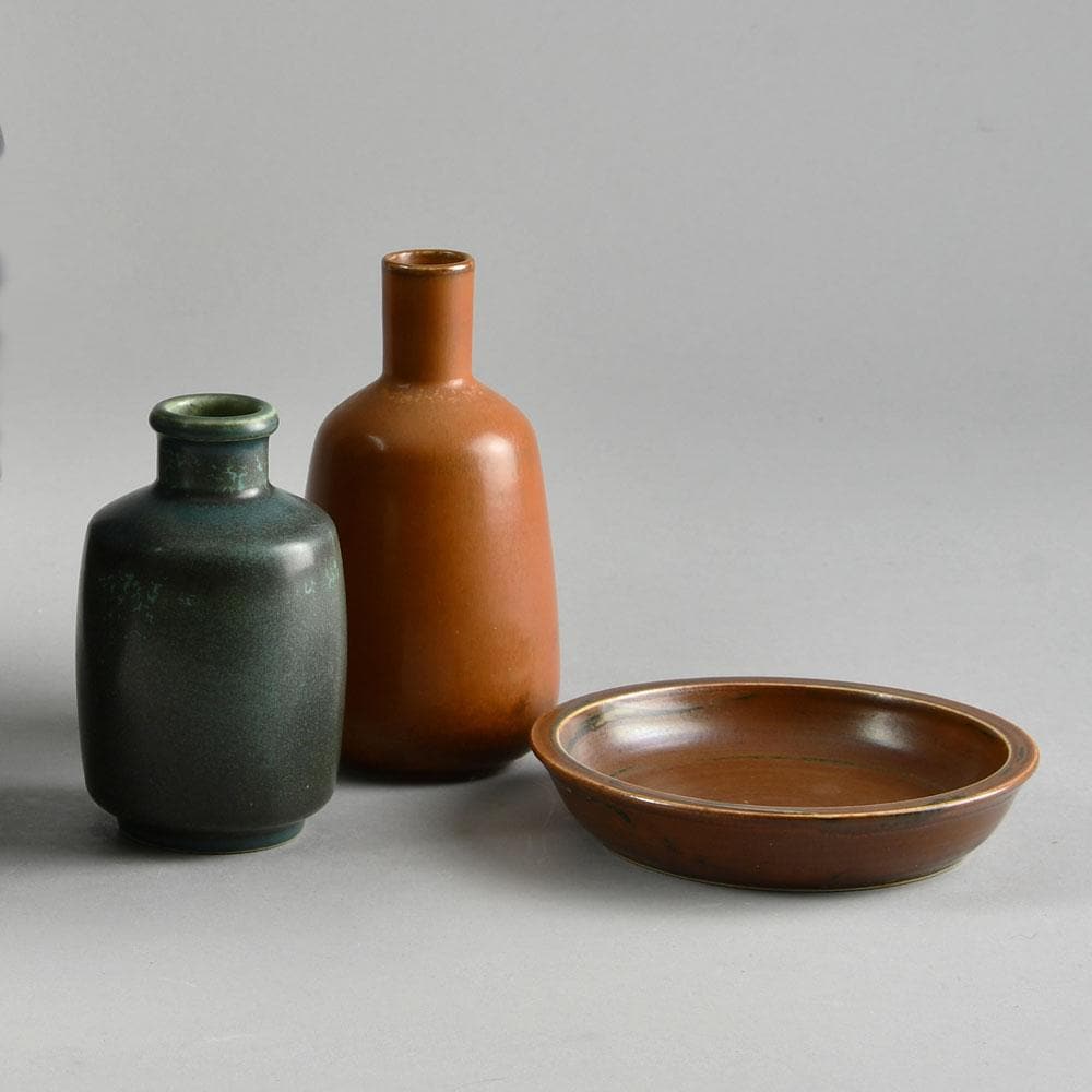 Saxbo, Denmark, small dish with brown glaze F8184 - Freeforms