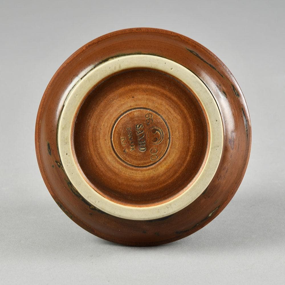 Saxbo, Denmark, small dish with brown glaze F8184 - Freeforms
