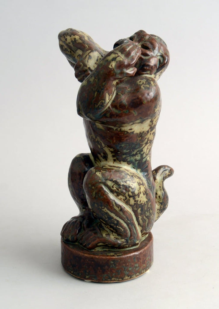 Sculpture of Baboon by Knud Kyhn for Royal Copenhagen N7137 - Freeforms