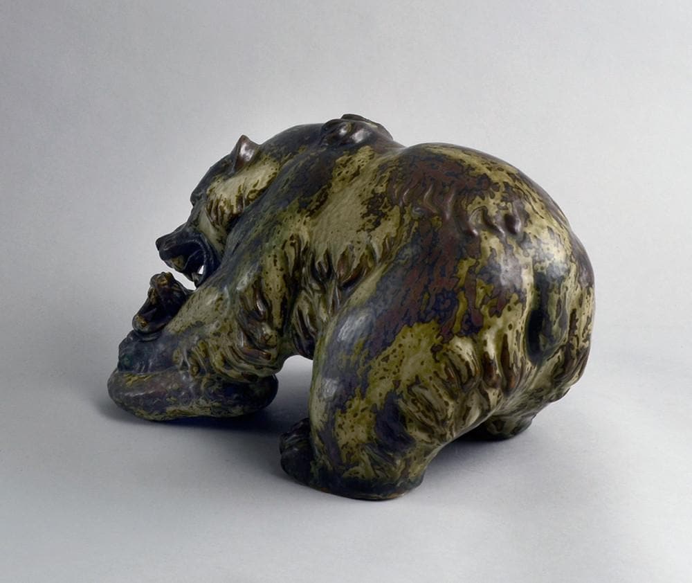 Sculpture of bear by Knud Kyhn for Royal Copenhagen B3281 - Freeforms
