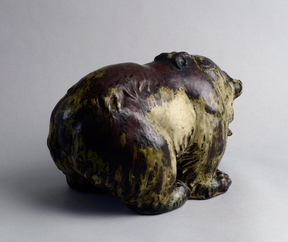 Sculpture of bear by Knud Kyhn for Royal Copenhagen B3281 - Freeforms