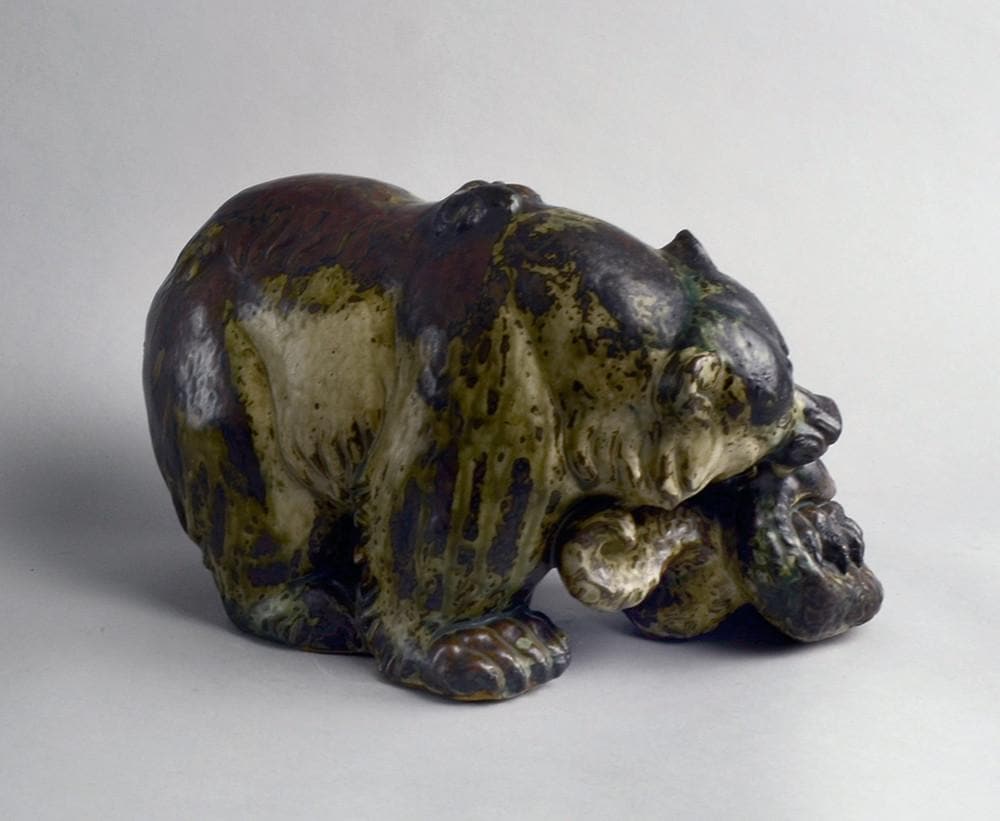 Sculpture of bear by Knud Kyhn for Royal Copenhagen B3281 - Freeforms