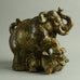 Sculpture of Elephant and Lion by Knud Kyhn for Royal Copenhagen A1235 - Freeforms