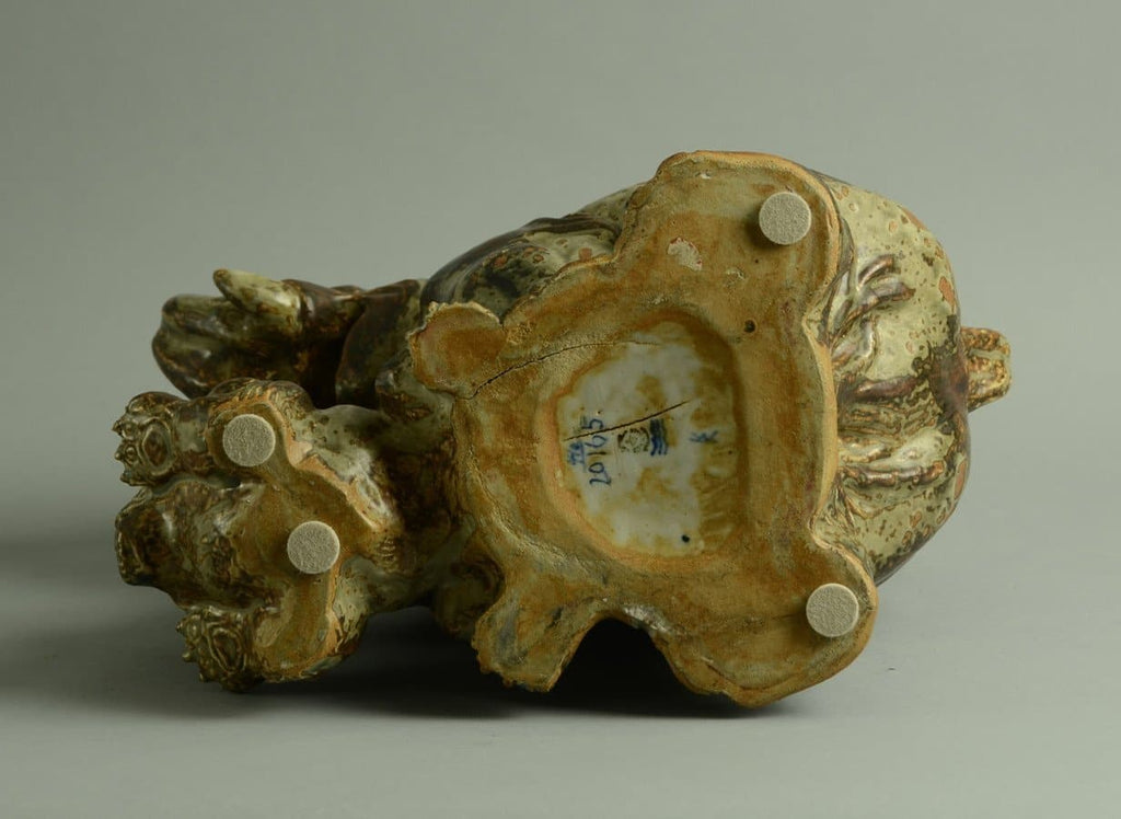 Sculpture of Elephant and Lion by Knud Kyhn for Royal Copenhagen A1235 - Freeforms