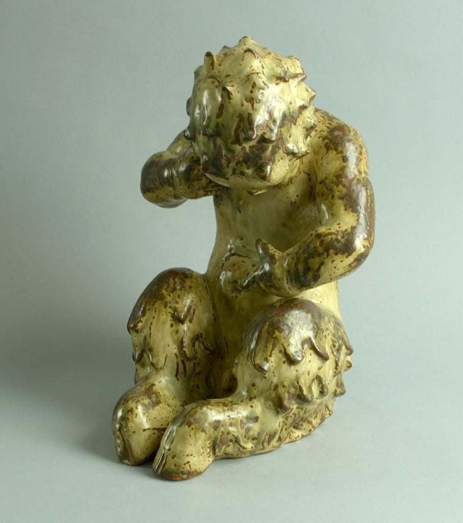 Sculpture of Faun by Knud Kyhn for Royal Copenhagen N9475 - Freeforms