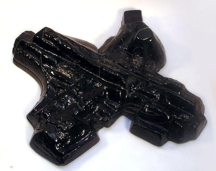 Segment from wall installation in dark blue glass by Edvin Ohrstrom - Freeforms