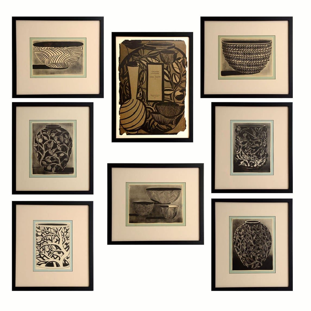 Set of 7 lithographs and cover by Axel Salto N7650 - Freeforms